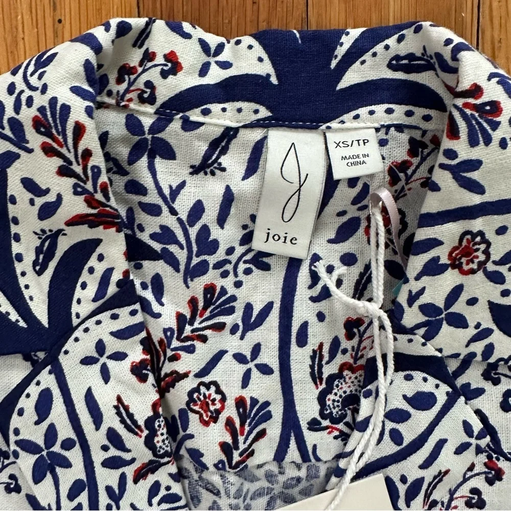 Joie boho batik print pattern linen blend shorts and top set, NWT